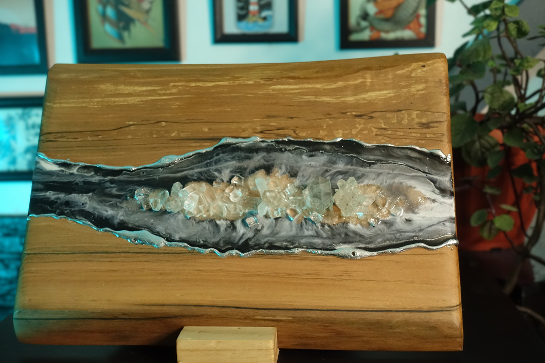 Madera Nativa incrustaciones efecto geodas