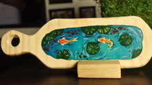 Cargar imagen en el visor de la galería, Bandeja con Mango: Kois, Pintura Encapsulada
