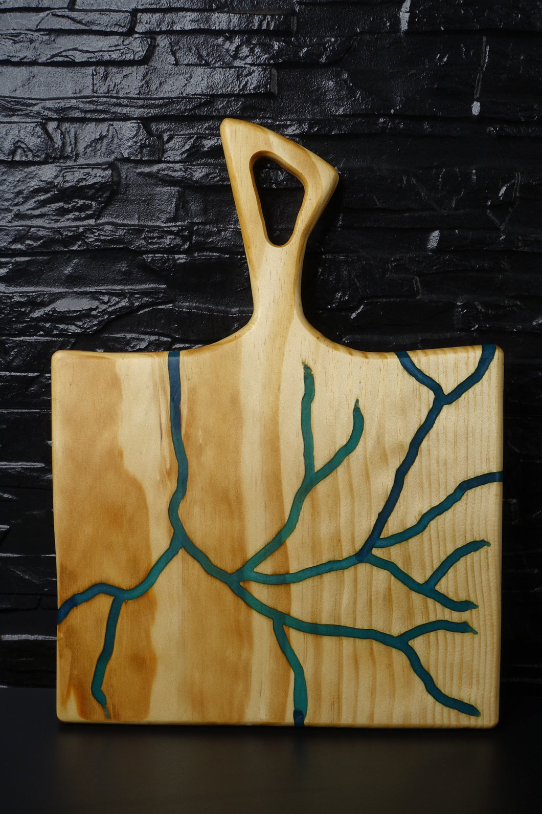 Bandeja con Mango: Incrustaciones rayos verdes